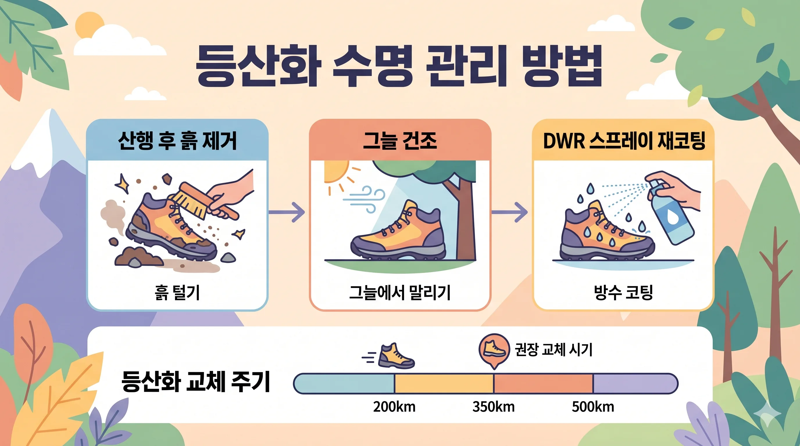 등산화 관리법 수명 연장