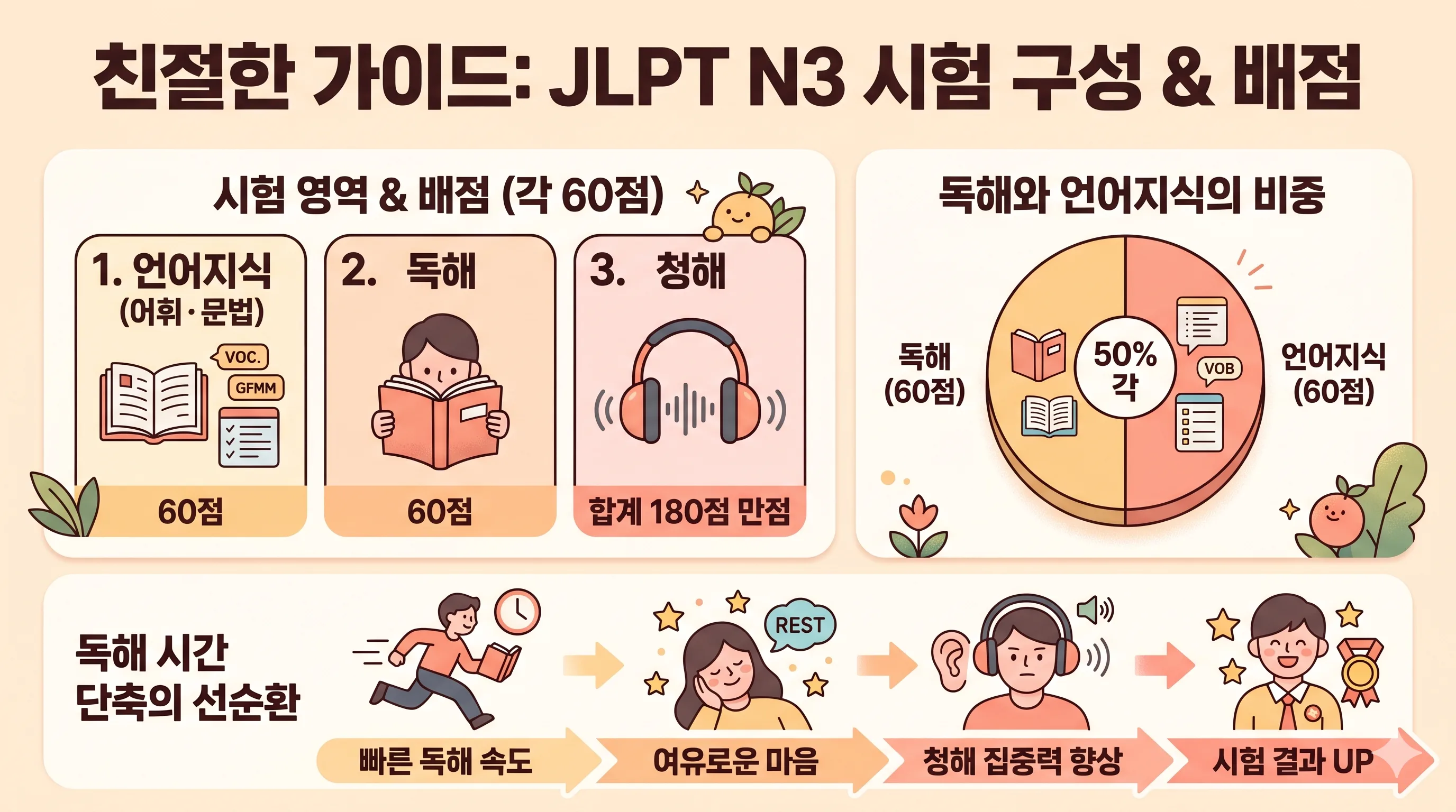 JLPT N3 청해 독해 연계 전략