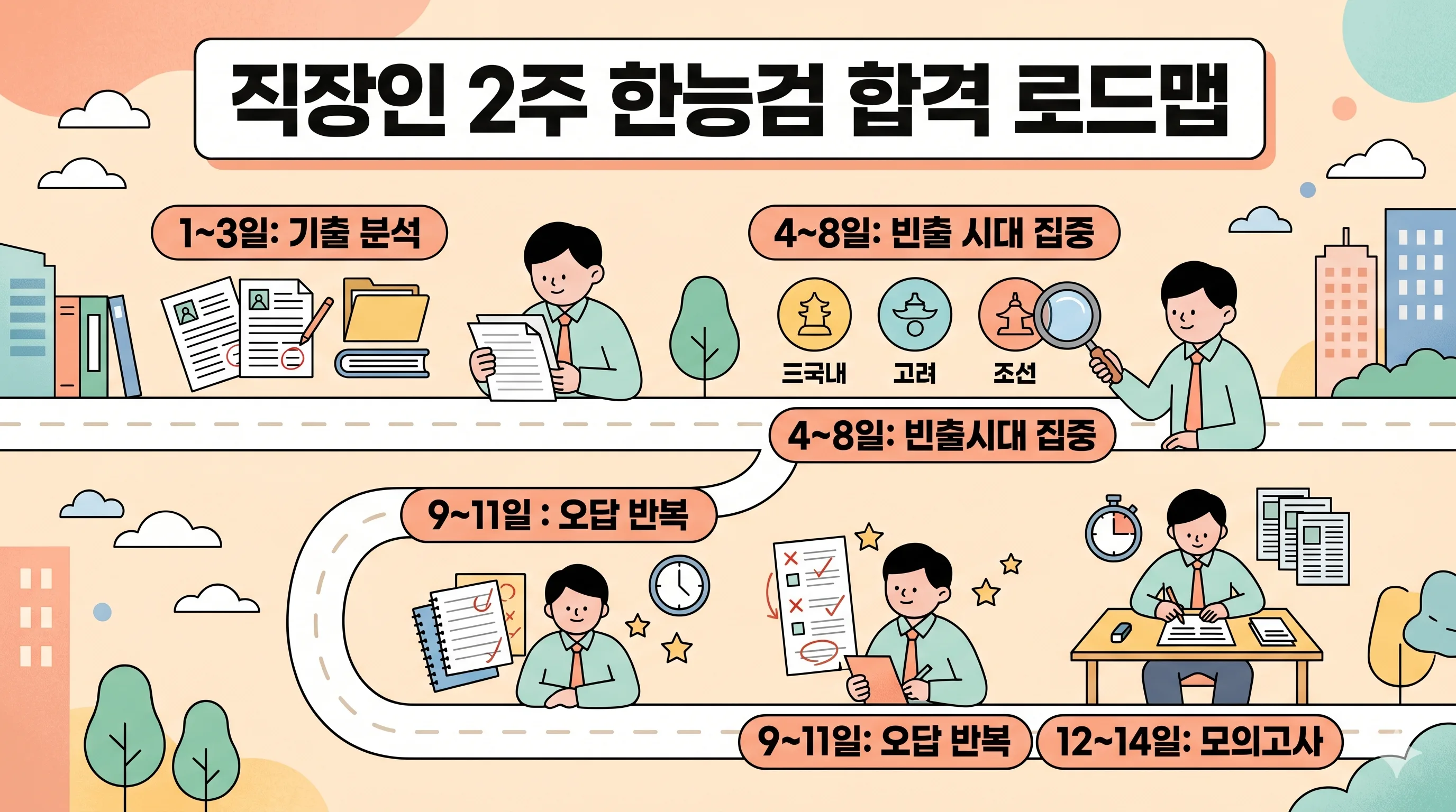 한능검 직장인 2주 학습 플랜