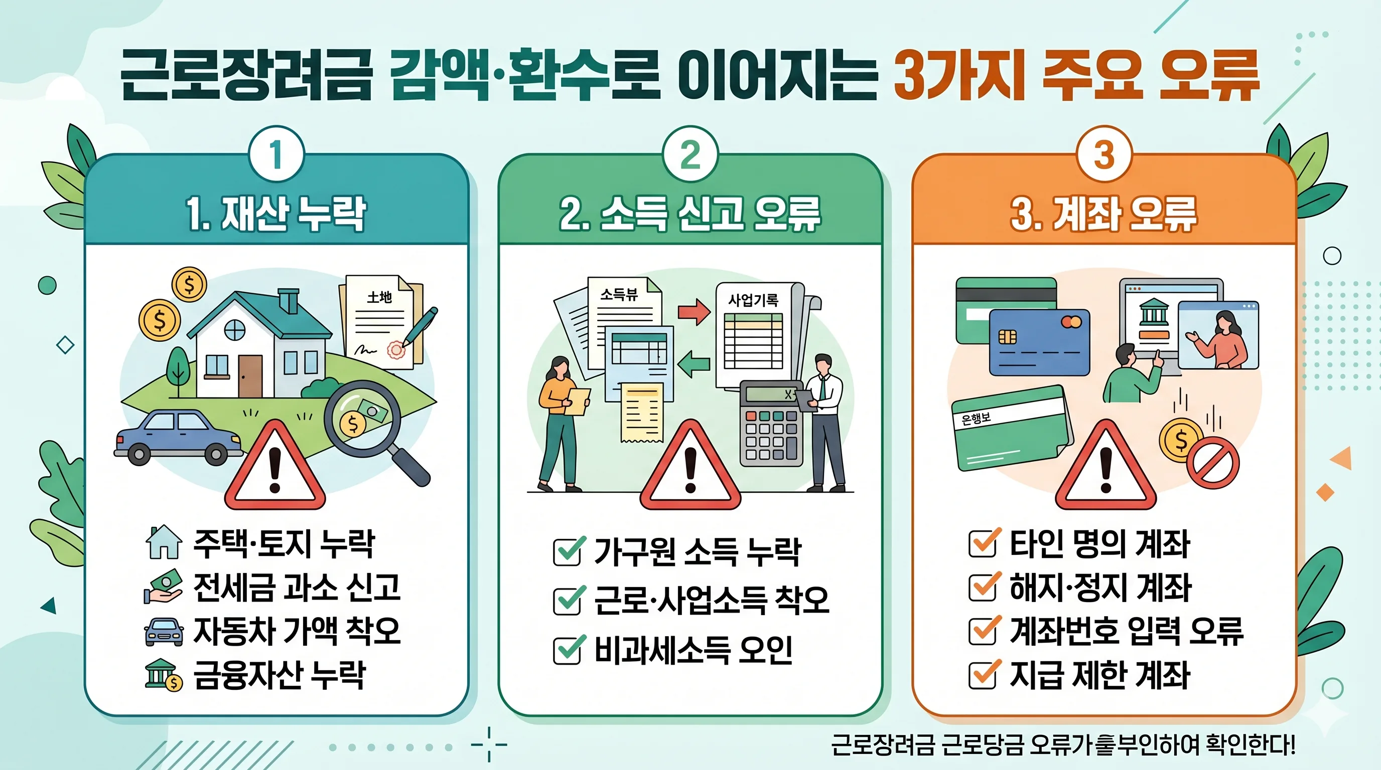 근로장려금 감액 오류 사례
