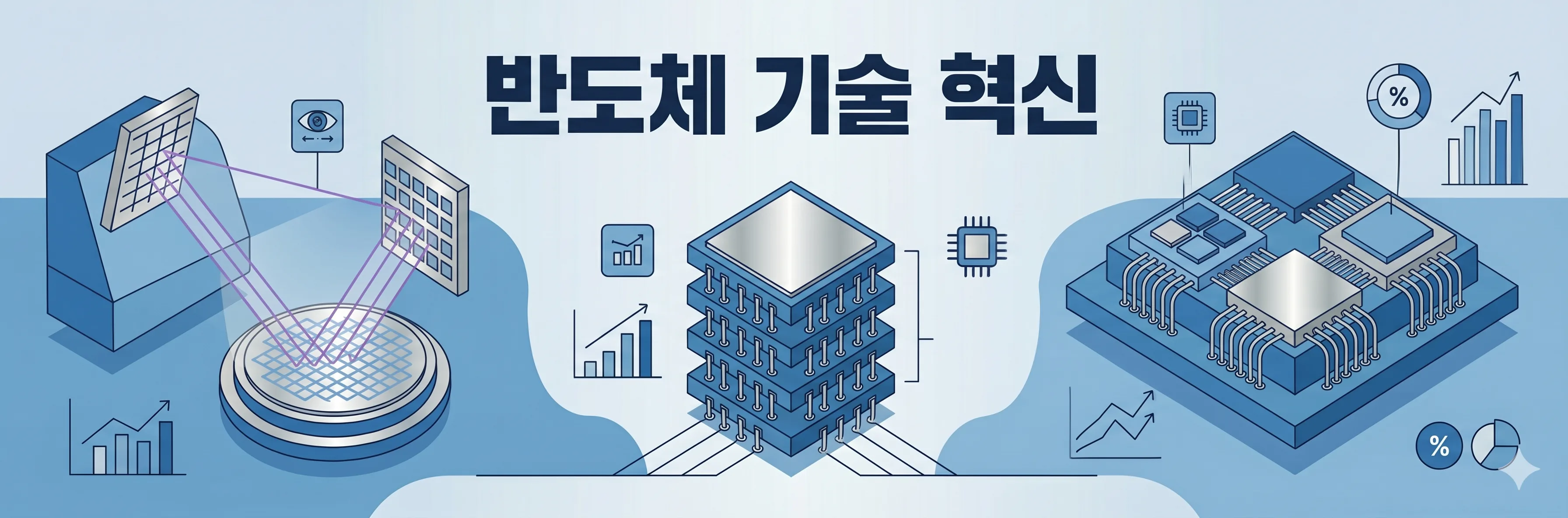 반도체 공정 HBM 패키징 배너