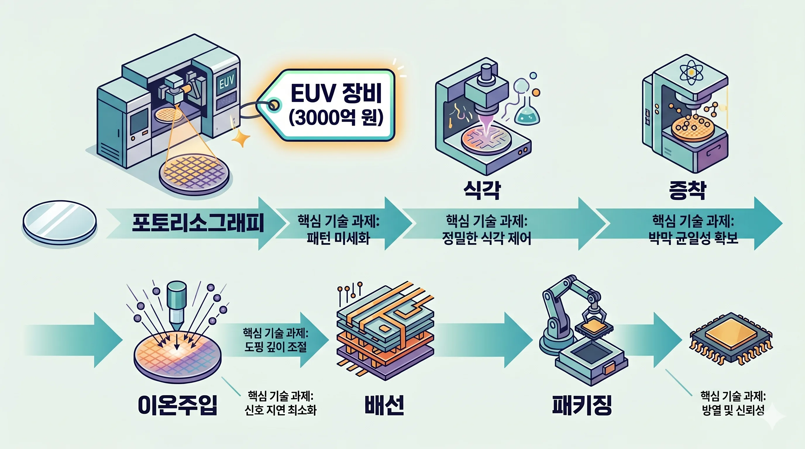 반도체 8대 핵심 공정 흐름도