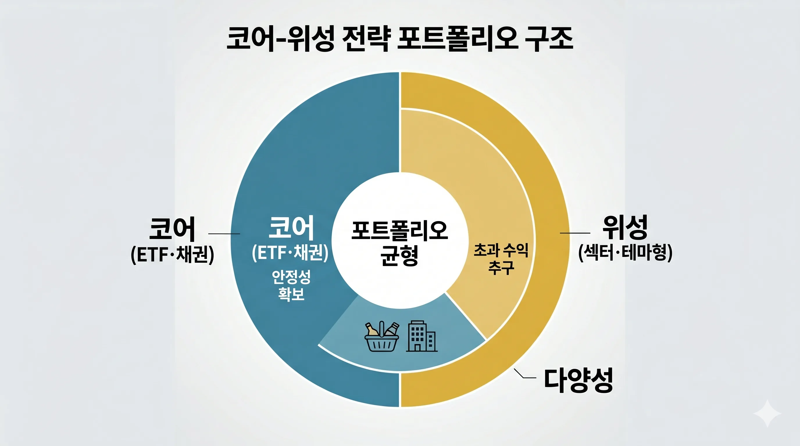 코어위성 포트폴리오 구조 도표