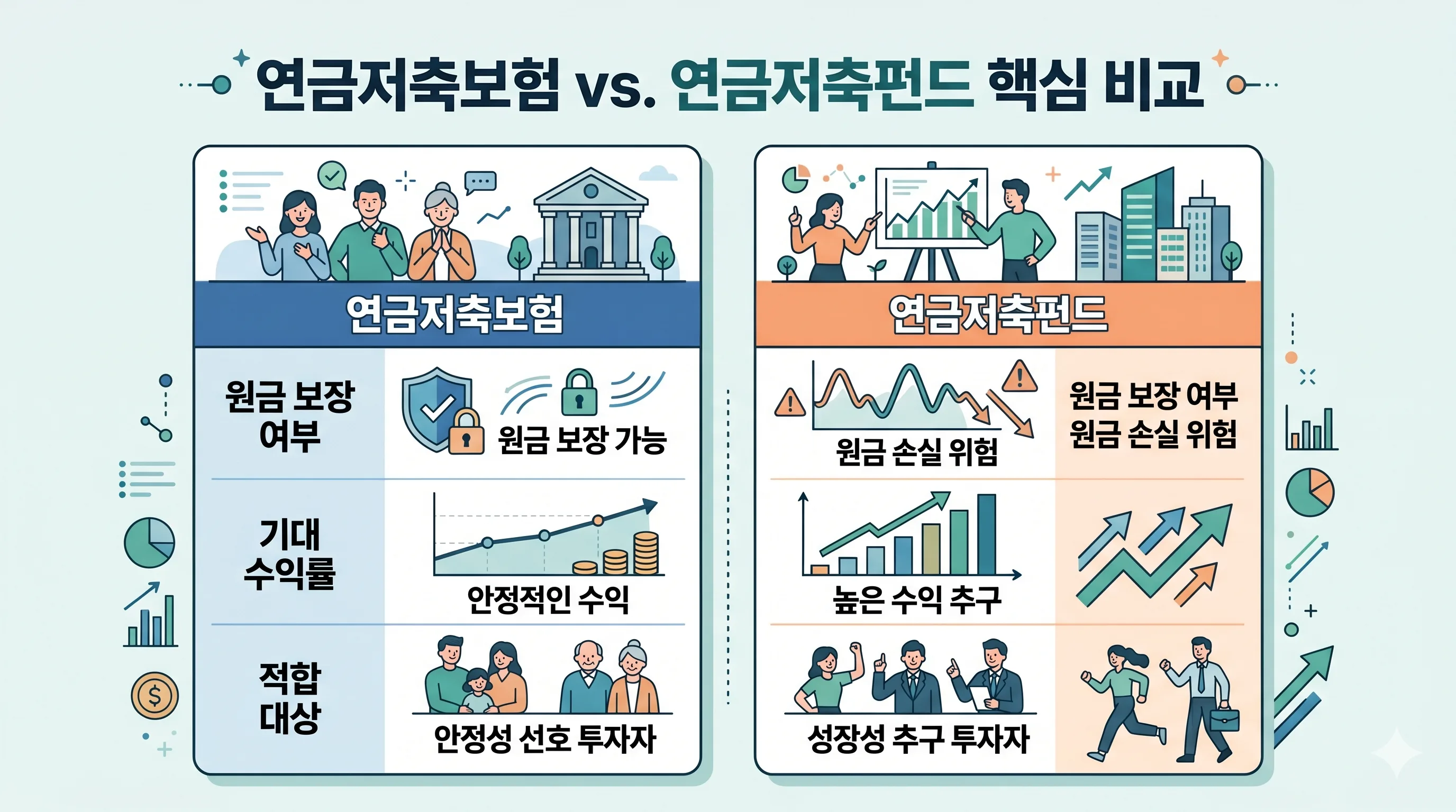 연금저축 보험 vs 펀드 비교