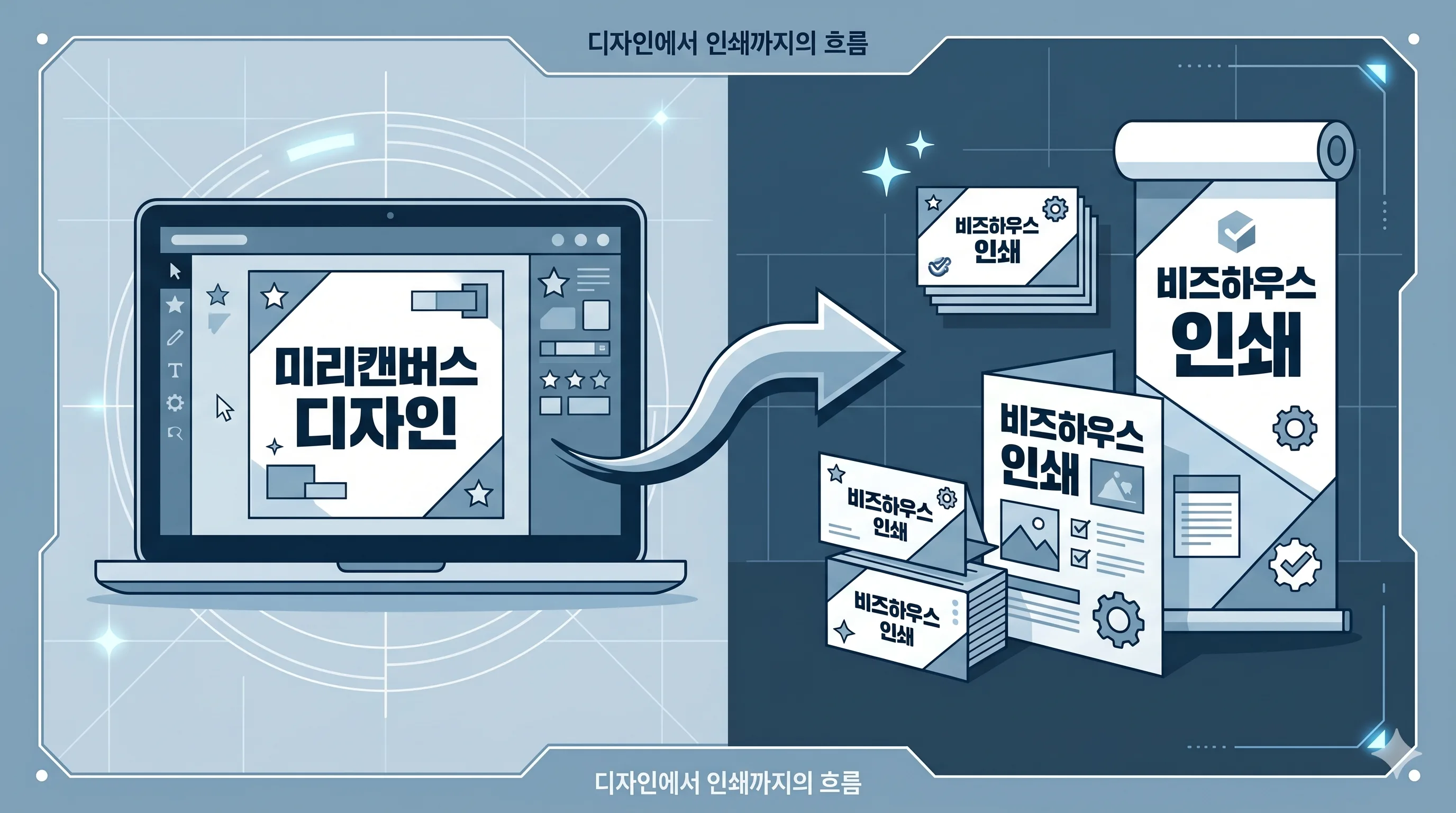 미리캠버스 비즈하우스 인쇄 연동