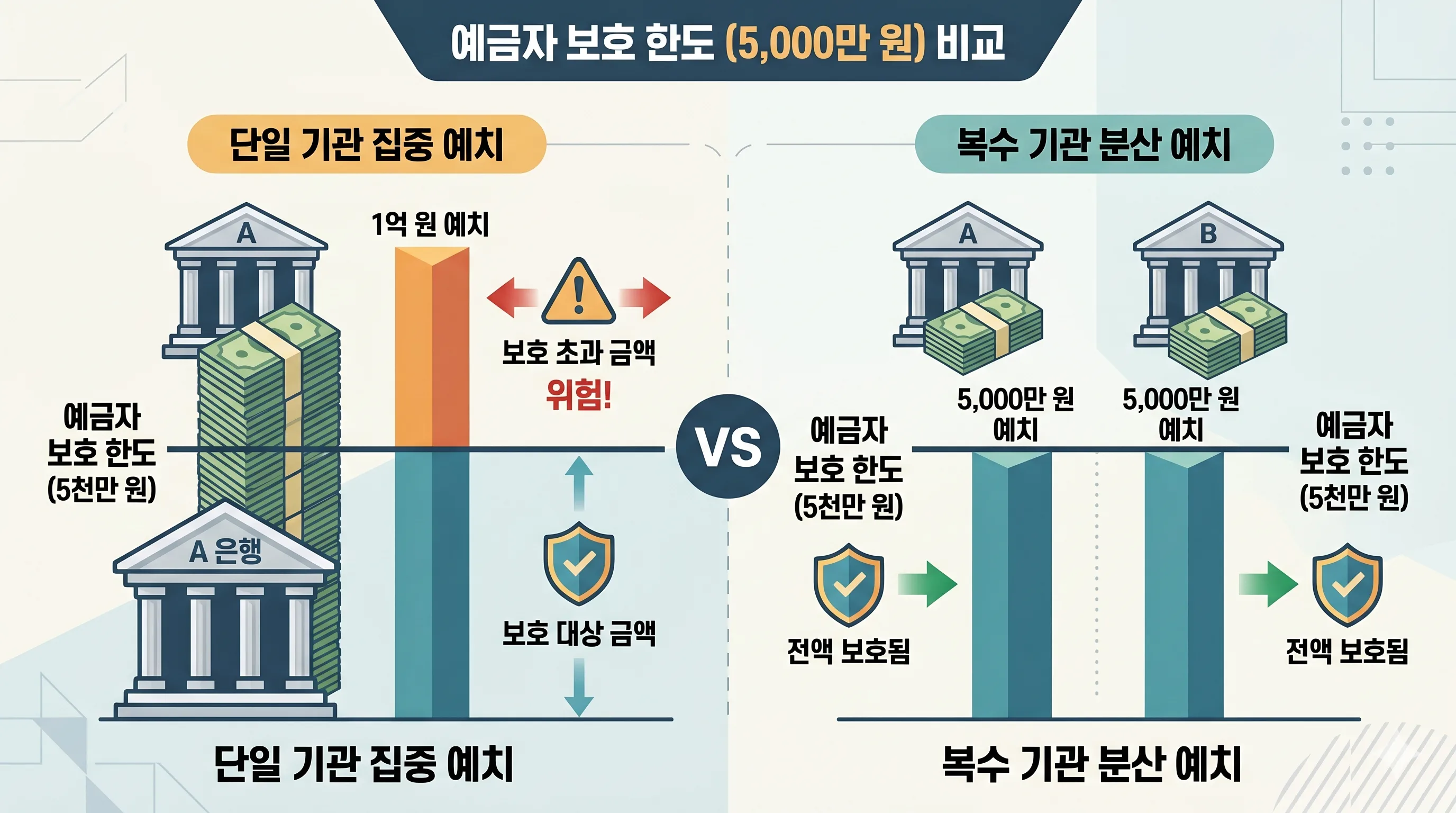 예금자보호 5000만원 분산예치 전략
